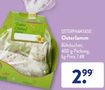 Aldi Süd Osterphantasie Osterlamm 400 g Packung Angebot