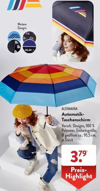 Aldi Süd Aldimania Automatik Taschenschirm Angebot