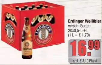 alldrink Erdinger Weißbier 20x0,5 L-Fl. Angebot