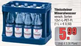 alldrink Tönissteiner Mineralwasser 12x1 L-PET-Fl. Angebot