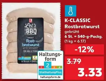 Kaufland K-Classic Rostbratwurst 540 g Packg. Angebot