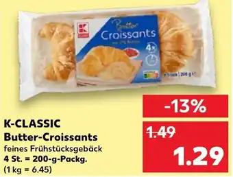 Kaufland K-Classic Butter Croissants 200 g Packg. Angebot