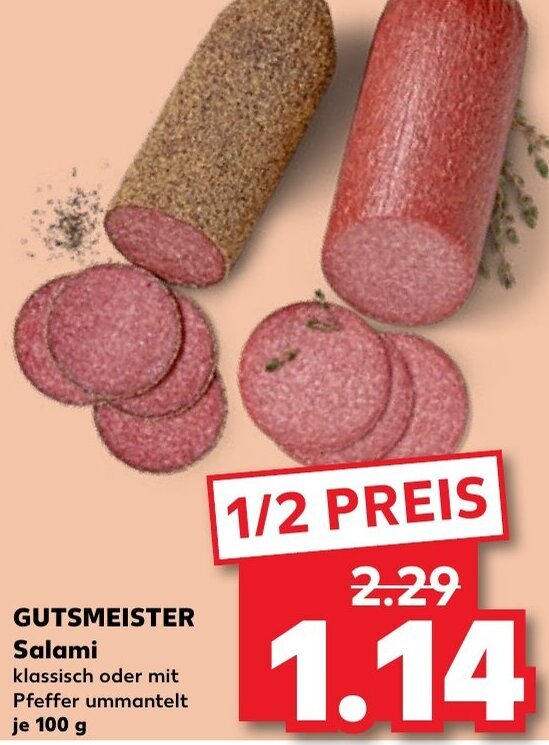 Gutsmeister Salami 100 g Angebot bei Kaufland