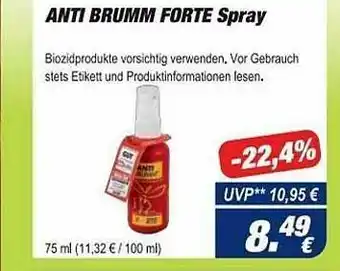 Easy Apotheke Anti Brumm Forte Spray Angebot