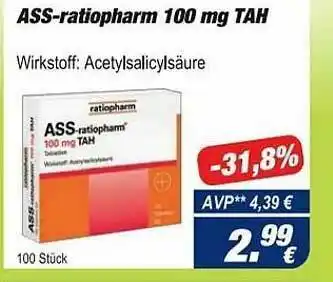 Easy Apotheke Ass-ratiopharm 100 Mg Tah Angebot