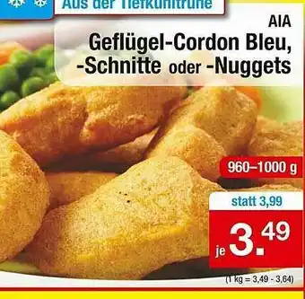 Zimmermann Aia Geflügel Cordon Bleu, Schnitte Oder Nuggets Angebot