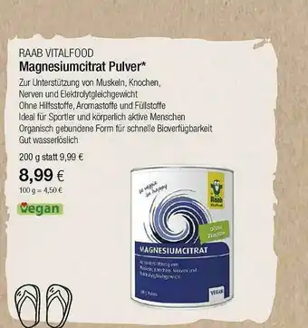 Vitalia Raab Vitalfood Magnesiumcitrat Pulver Angebot