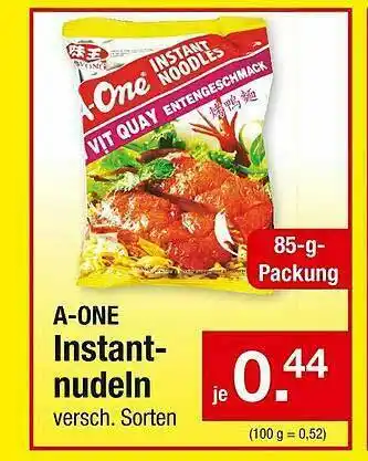 Zimmermann A-one Instant Nudeln Angebot