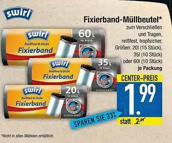 E-Center Swirl Fixierband-müllbeutel Angebot