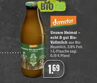 Edeka Demeter Unsere Heimat Bio-vollmilch Angebot