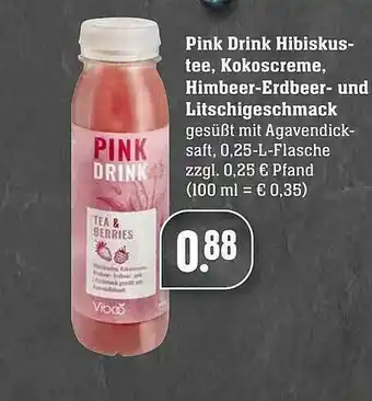 Edeka Pink Drink Hibiskustee, Kokoscreme, Himbeer-erdbeer- Und Litschigeschmack Angebot