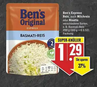 Edeka Ben's Express Reis Auch Milchreis Oder Risotto Angebot