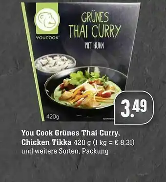 Edeka You Cook Grünes Thai Curry, Chicken Tikka Angebot