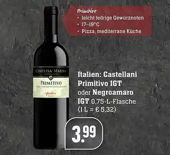 Edeka Castellani Primitivo Igt Oder Negroamaro Angebot