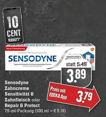 Edeka Sensodyne Zahncreme Sensitivität & Zahnfleisch Oder Repair & Protect Angebot