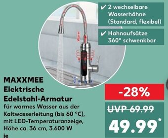 Kaufland Maxxmee Elektrische Edelstahl Armatur Angebot