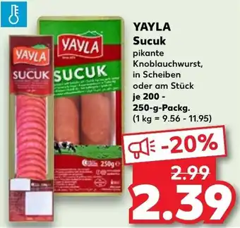 Kaufland Yayla Sucuk 200-250 g Packg. Angebot