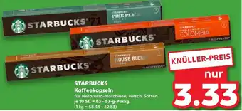 Kaufland Starbucks Kaffeekapseln 53-57 g Packg. Angebot