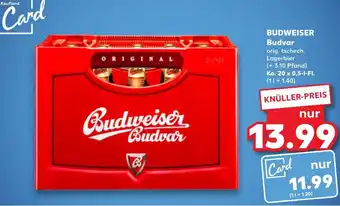 Kaufland Budweiser Budvar Ka. 20x0,5 L-Fl. Angebot