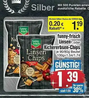 Edeka Funny-frisch Linsen- Oder Kichererbsen-chips Angebot