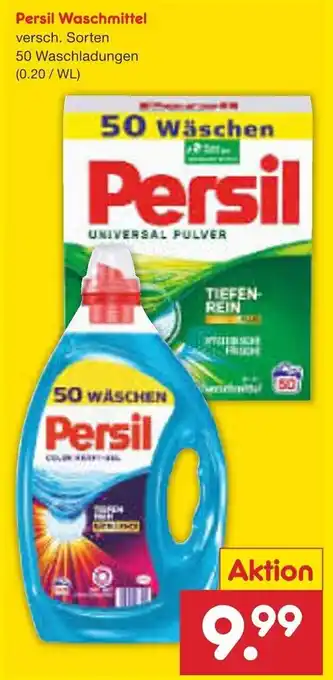 Netto Marken-Discount Persil Waschmittel 50 Waschladungen Angebot