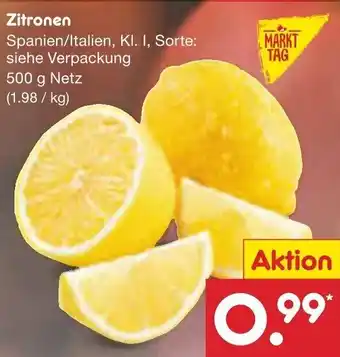 Netto Marken-Discount Zitronen 500 g Netz Angebot