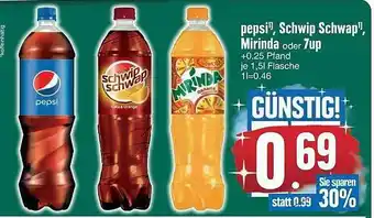 Edeka Pepsi, Schwip-schwap, Mirinda Oder 7up Angebot