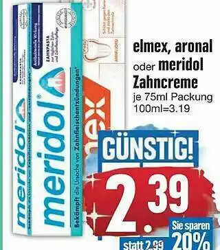 Edeka Elmex, Aronal Oder Meridol Zahncreme Angebot