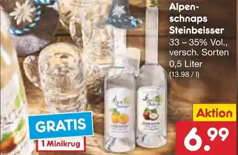 Netto Marken-Discount Alpenschnaps Steinbeisser 0,5 Liter Angebot