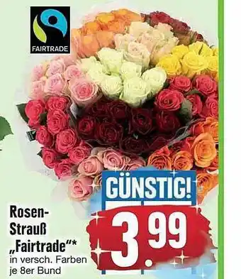 Edeka Rosen-strauß „fairtrade” Angebot