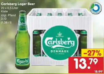 Netto Marken-Discount Carlsberg Lager Beer 20x0, Liter Angebot