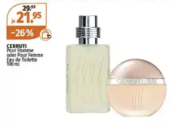 Müller Cerruti Pour Homme oder Pour Femme 100ml Angebot