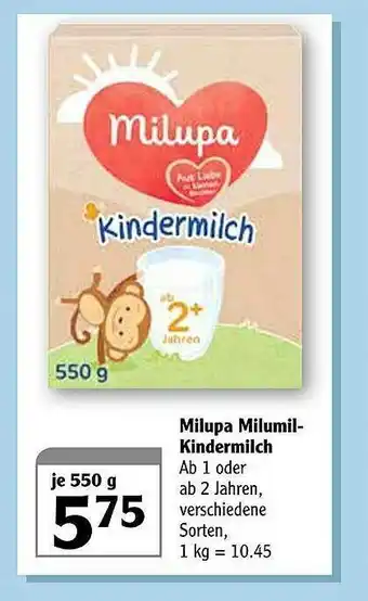 Globus Milupa Milumil-kindermilch Angebot