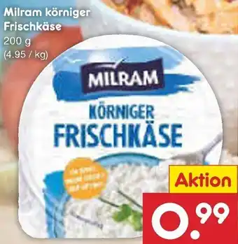 Netto Marken-Discount Milram Körniger Frischkäse 200 g Angebot