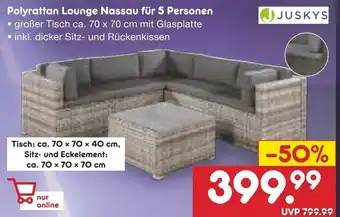 Netto Marken-Discount Juskys Polyrattan Lounge Nassau für 5 Personen Angebot