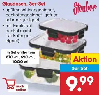 Netto Marken-Discount Steuber Glasdosen, 3er Set Angebot