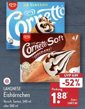 Aldi Nord Langnese Eishörnchen 540 ml oder 560 ml Angebot