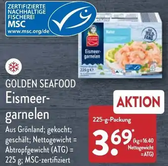 Aldi Nord Golden Seafood Eismeergarnelen 225 g Packung Angebot