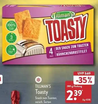 Aldi Nord Tillman's Toasty 280 g Packung Angebot