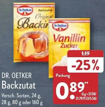 Aldi Nord Dr. Oetker Backzutat 24 g, 28 g, 80 g oder 160 g Angebot