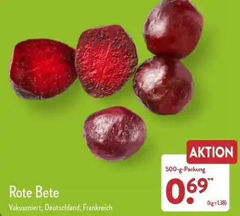 Aldi Nord Rote Bete 500 g Packung Angebot