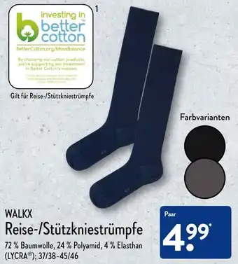 Aldi Nord Walkx Reise/Stützkniestrümpfe Angebot