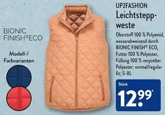 Aldi Nord UP2FASHION Leichtsteppweste Angebot