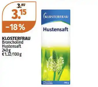 Müller Klosterfrau Broncholind Hustensaft 240g Angebot