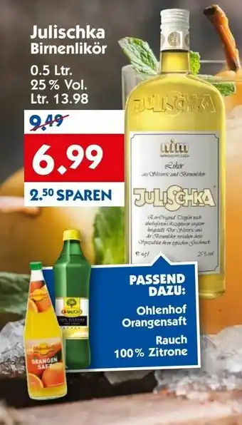 Hol'ab Getränkemarkt Julischka Birnenlikör 0,5L Angebot