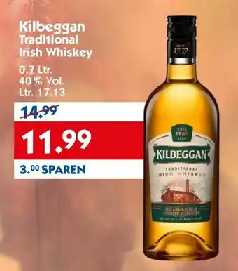 Hol'ab Getränkemarkt Kilbeggan Traditional Irish Whiskey 0,7L Angebot