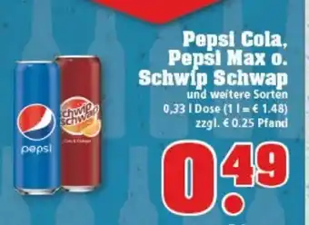 trinkgut Pepsi Cola, Pepsi Max o. Schwip Schwap 0,33L Angebot