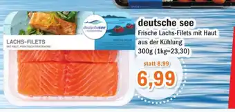 Aktiv Irma Deutsche See Frische Lachs Filets mit Haut 300g Angebot