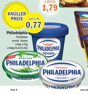 Aktiv Irma Philadelphia Frischkäse 140-175g Angebot