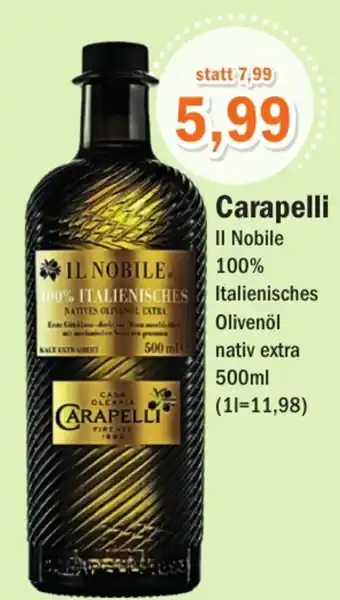 Aktiv Irma Carapelli II Nobile 100% Italienisches Olivenöl nativ extra 500ml Angebot